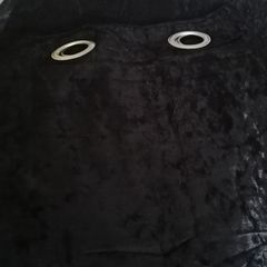 curtains black velvet lined 66x72 ring top great for darken room