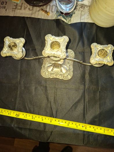 Beautiful Old silver plated Three Branch Candelabra, Postage Available
