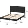 King Bed Frame, Easy Assembly, Sturdy Wooden Slat Support Image 6