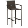 5 Piece Garden Bar Set Poly Rattan Brown Image 6