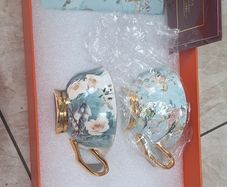 Bone China Meidao Cup and Saucer x 2