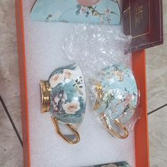 Bone China Meidao Cup and Saucer x 2