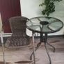 Glass Top Table and Chair Image 2