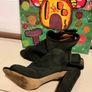 ALDO Black Mesh Open-Toe Heels Size US 9 / EUR 40 / UK 7 Image 3