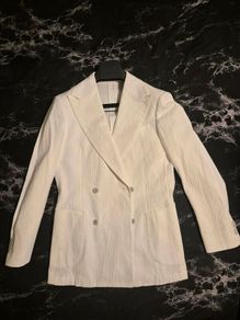 SuitSupply OffWhite Double Breasted Blazer 36