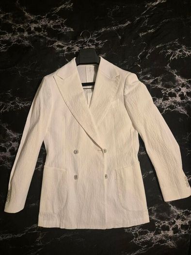 SuitSupply OffWhite Double Breasted Blazer 36