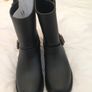 Black Biker Welly Boots size 40 Image 3
