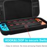Carrying Case Compatible with Nintendo Switch/OLED Model, Travel Case with 20 Game Cartridges, Protective Hard Shell Pouch for Switch & OLED Accessories, Black Image 2