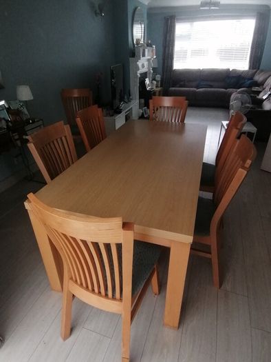 Dining Room Table and 8 Chairs