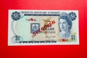 Bermuda. 1  Dollar  1984.  ( Specimen  )  Rare  Pick  28s. Uncirculated