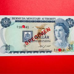 Bermuda. 1  Dollar  1984.  ( Specimen  )  Rare  Pick  28s. Uncirculated