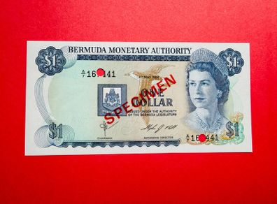 Bermuda. 1  Dollar  1984.  ( Specimen  )  Rare  Pick  28s. Uncirculated