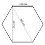 Garden Marquee Pavilion Tent with Curtains Hexagonal 360x265 cm Image 8