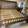 King size oak bed with 2 locker Image 2
