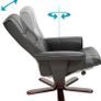 Recliner Chair with Footstool Faux Leather - Free Delivery Nationwide Image 5