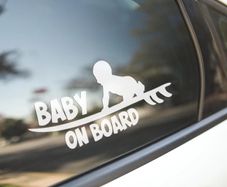 Mom & Baby on Board Car Decal Outdoor Vinyl for car show you love for your baby gift for her to place on the window car