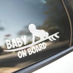 Mom & Baby on Board Car Decal Outdoor Vinyl for car show you love for your baby gift for her to place on the window car