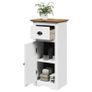 Bathroom Cabinet White and Brown Image 3