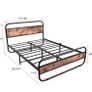 King Bed Frame with Headboard,Oval-Shaped Image 5