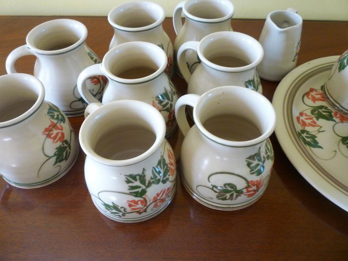 Stoneware Jackson Pottery Coffee tea service 12 pieces. IMMACULATE. CLASSIC STONE WARE