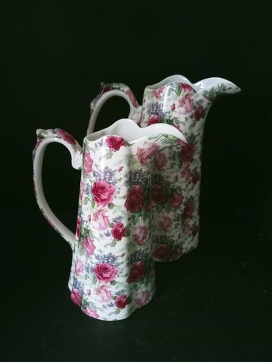 A Pair of Lord Nelson Ware Chintz Edwardian Pitchers Jugs