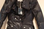 New feather jacket black tag attached