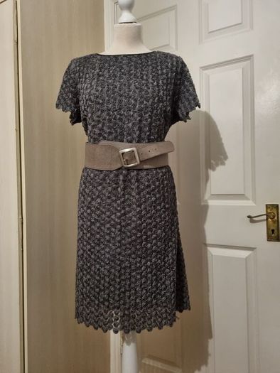 ELVI, rose textured dress