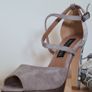 Grey/Snakeprint Platform Heels Image 2