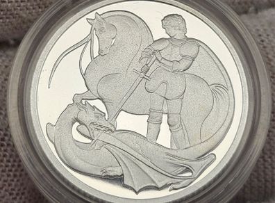 Gibraltar 2024 Silver Proof Sovereign in Original Holder with COA Pure .999 Silver