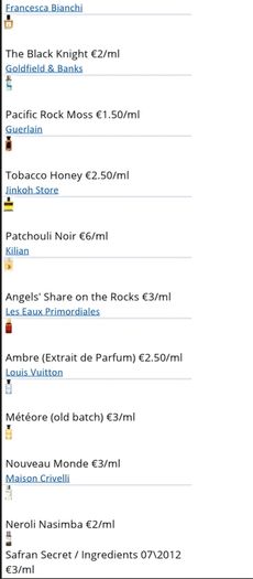 samples/ decants of niche and designer fragrances