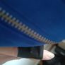 Cobalt Blue Faux Suede Biker Jacket Image 6