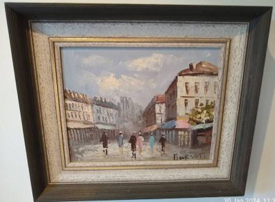 Caroline Burnett Oil on Canvas Painting (24027)
