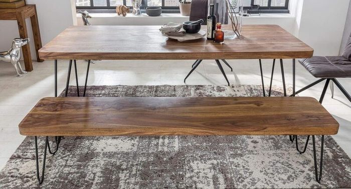 Solid wood dining bench Wooden bench Sheesham or Acacia