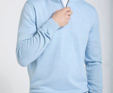 NEW Merino Blend Quarter Zip Jumper: Large