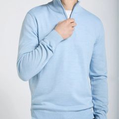 NEW Merino Blend Quarter Zip Jumper: Large