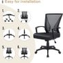 Office Chair Mesh Chair Ergonomic, Computer Chair Adjustable Seat Height with Back Support and Arms, Desk Chair Comfy, Study Chair for Home, Office and Executive Max 125KG (FREE POSTAGE) Image 4