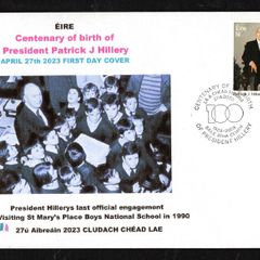 2023 Ireland Centenary of the Birth of President Patrick J Hillary Commemorative Stamps PaddyAchill First Day Cover (FDC)