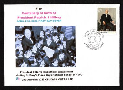 2023 Ireland Centenary of the Birth of President Patrick J Hillary Commemorative Stamps PaddyAchill First Day Cover (FDC)