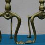 Vintage Pair of Brass Federal Style Andirons / Fire Dogs Image 2