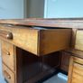 Mid-Century Hardwood Executive Desk Image 4