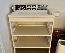 IKEA White Baby Changing Table with Shelves