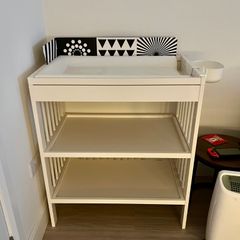 IKEA White Baby Changing Table with Shelves
