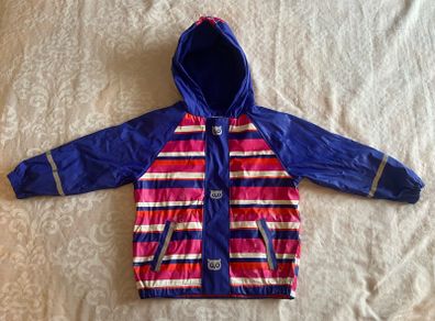 Girls Fleece Lined Rain Jacket age 2-4