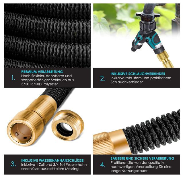 KESSER 30Mtr Premium Garden Hose Flexible Water Hose Flexible Expandable Hose