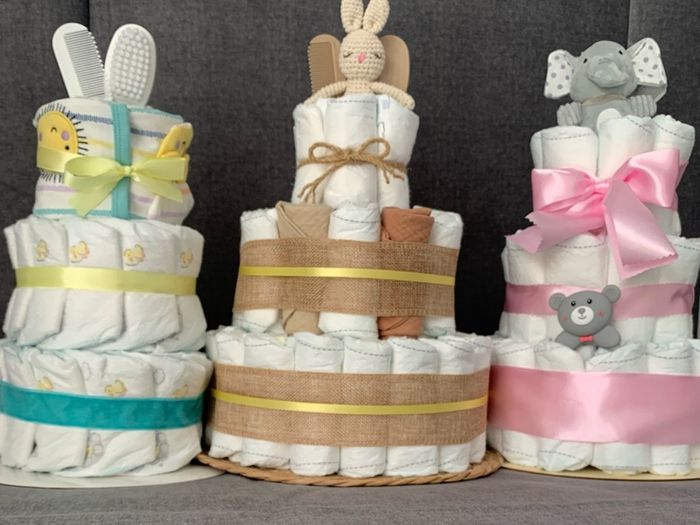 Premium Nappy Cakes for Baby shower gift or new parents.