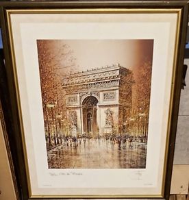 L'arc de Triomphe Framed Signed Picture