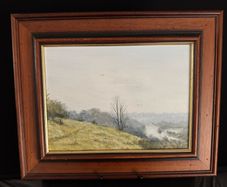 Original Framed Landscape Painting - "Nr Gatehampton" by B. A. Rice (39cm x 33cm)
