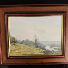 Original Framed Landscape Painting - "Nr Gatehampton" by B. A. Rice (39cm x 33cm)