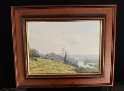 Original Framed Landscape Painting - "Nr Gatehampton" by B. A. Rice (39cm x 33cm)