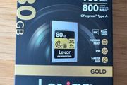 Lexar / Storage Capacity: 80 GB / Format: CFexpress Type A / Series: Professional GOLD / Speed: 900MB/s